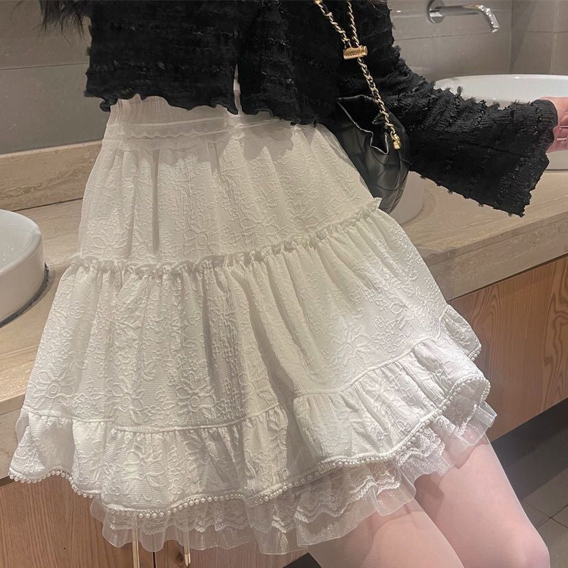 High Waist Sexy Lace Kawaii Mini Skirts