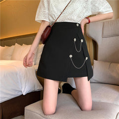 High Waist A-Line Style Chains Skirt