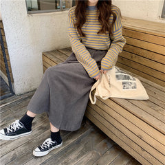 High Waist Vintage Loose Casual Skirts