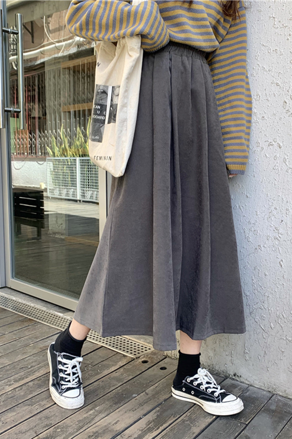 High Waist Vintage Loose Casual Skirts