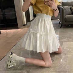 High Waist A-Line Pleated Mini Skirts