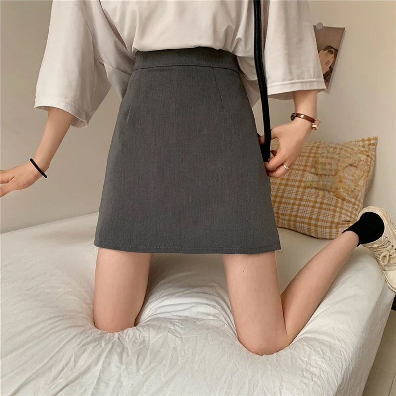 High Waist Office Style Mini Skirts