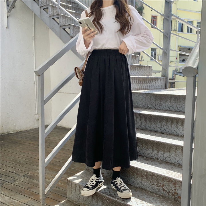 High Waist Vintage Loose Casual Skirts