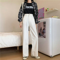 High Waist Loose Wide Leg Jeans Pants