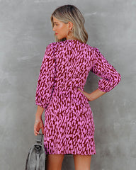 Another Year Of Love Printed Wrap Dress - FINAL SALE