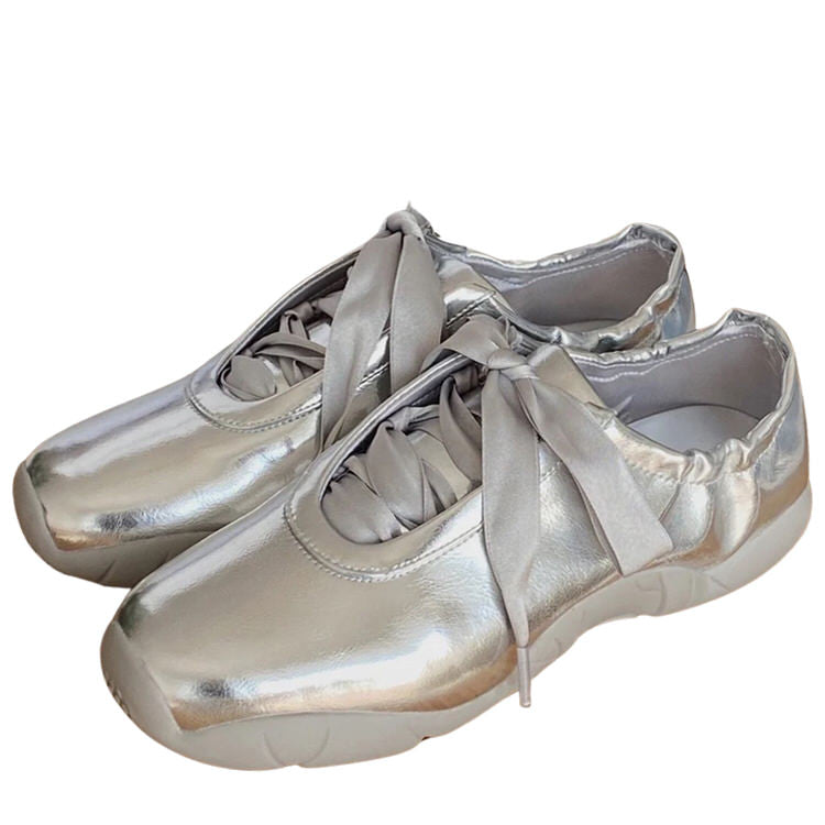 Ballet Satin Bow Sneakers