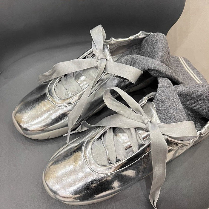 Ballet Satin Bow Sneakers