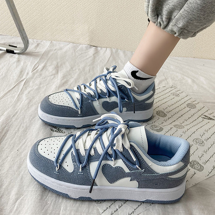 Blue Heart Sneakers