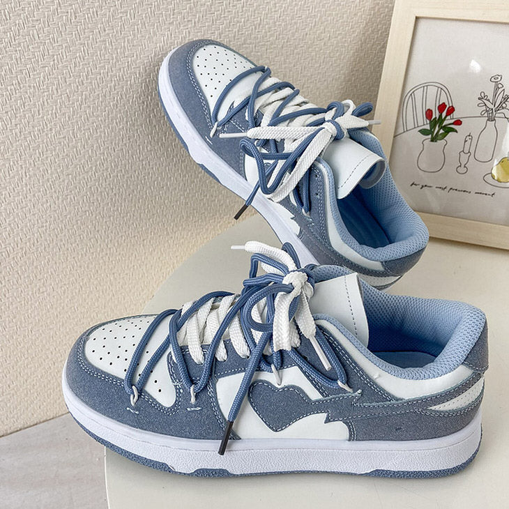 Blue Heart Sneakers