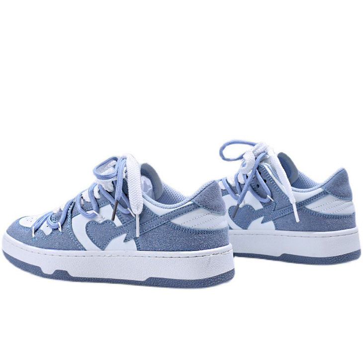 Blue Heart Sneakers