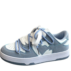 Blue Heart Sneakers