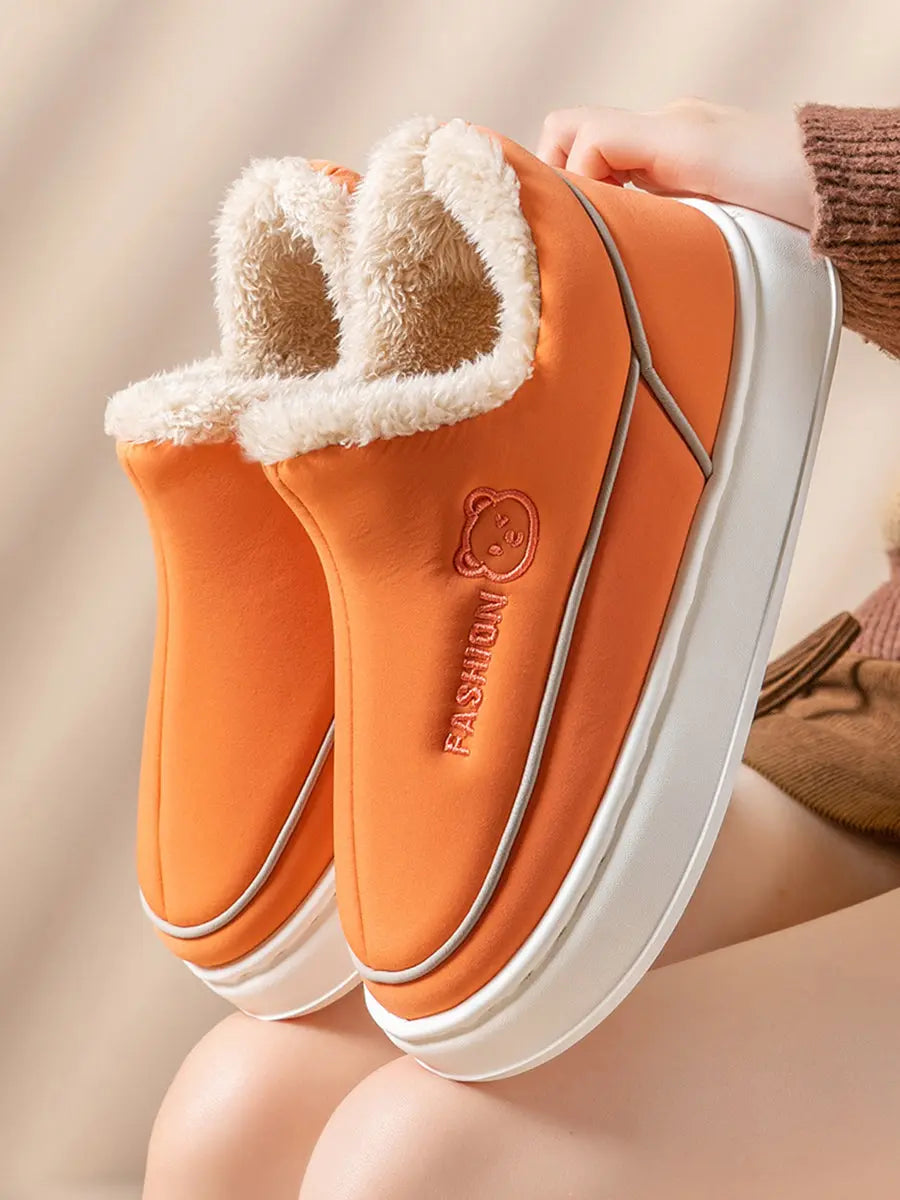 Fleece-lined Indoor Platform Shoes