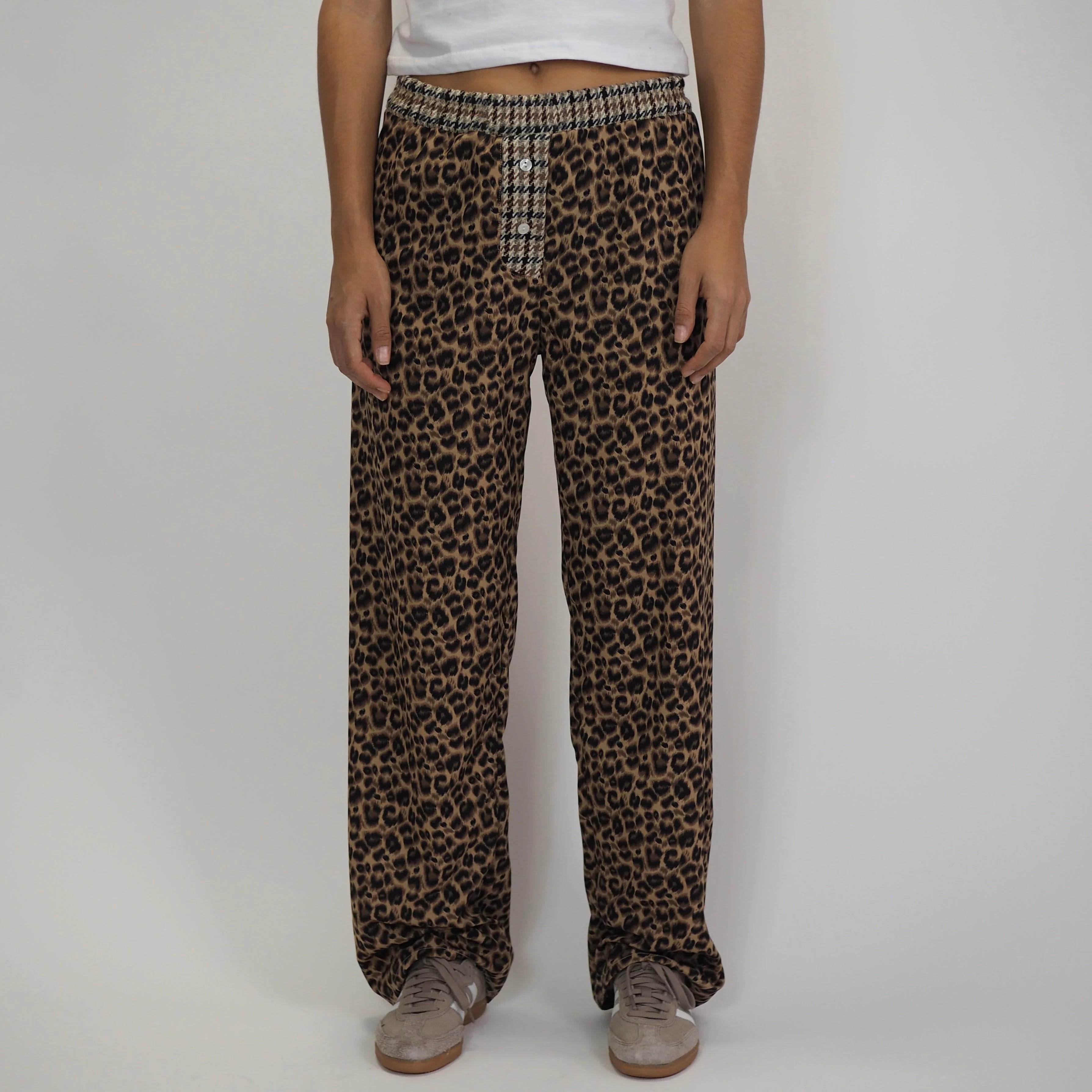 Fashion Leopard Animal Cheetah Y2k Wide Leg Going Out Streetwear Pants