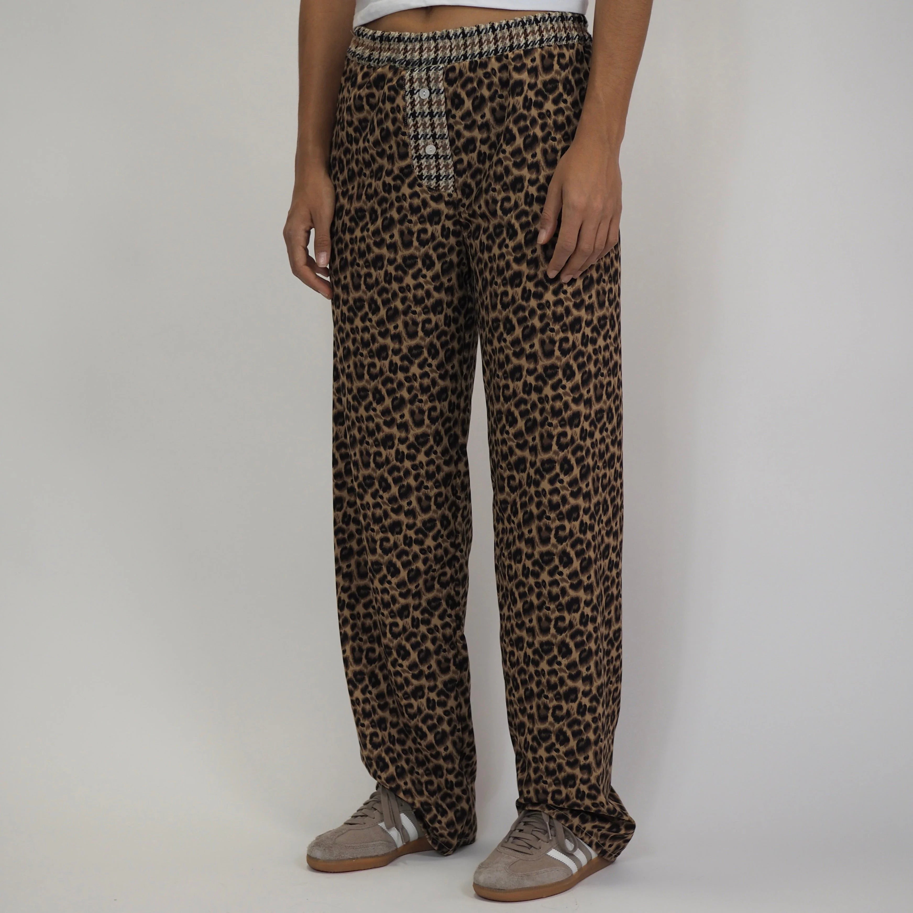 Fashion Leopard Animal Cheetah Y2k Wide Leg Going Out Streetwear Pants