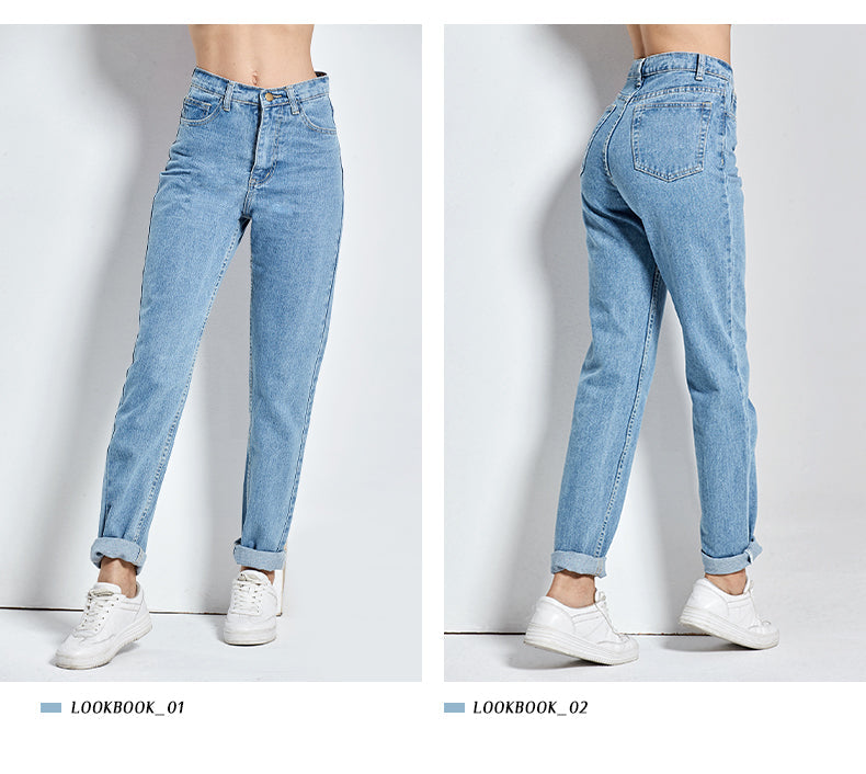 Harem Pants Vintage High Waist Jeans Woman Boyfriends Women's Jeans Full Length Mom Jeans Cowboy Denim Pants Vaqueros Mujer