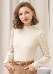 Half high collar crop top