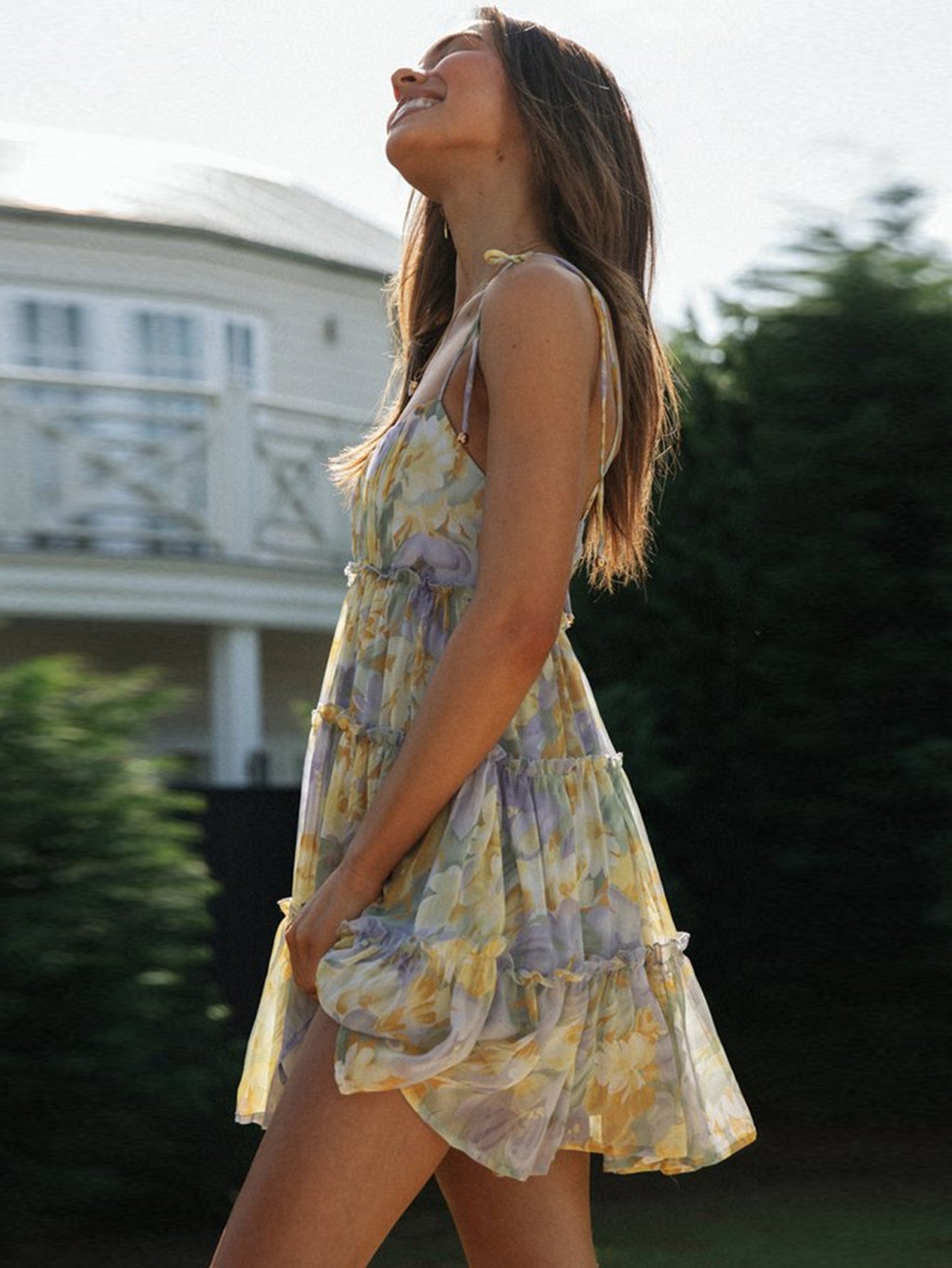 Knot Floral Print Dress