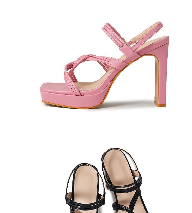 Block Heel Strappy Sandals AE1062