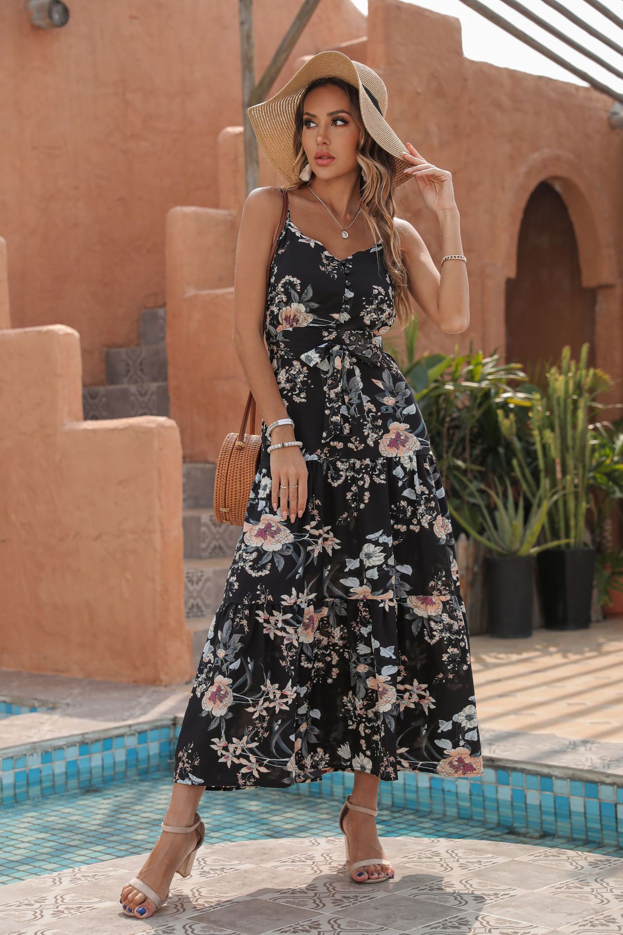 Acqualina Floral Tiered Maxi Dress