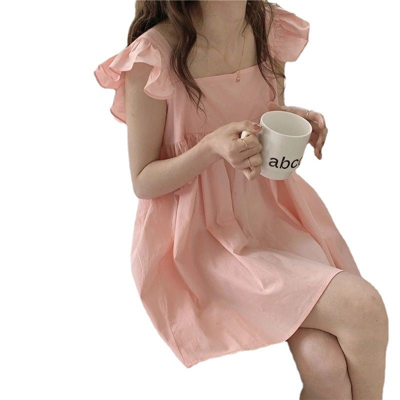 Issy Pocketed Ruffle Babydoll Dress - Coral - FINAL SALE