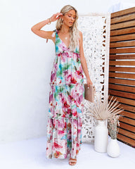 Beyond The Waterfall Pocketed Tiered Maxi Dress - FINAL SALE