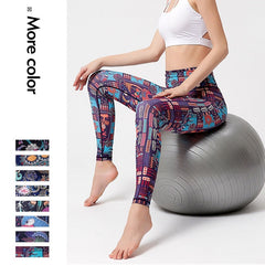 Mojoyce Cloud Hide Women Prints Sports Leggings Fitness Gym Yoga Pants High Waist Sexy Long Tights Running Trouser Workout Plus Size