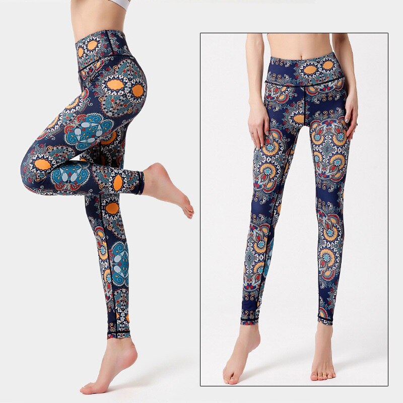 Mojoyce Cloud Hide Women Home Yoga Pants Fitness Gym Exercise Sports Leggings High Waist Sexy Long Print Tights Workout Running Trouser