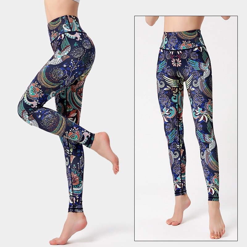 Mojoyce Cloud Hide Women Prints Sports Leggings Fitness Gym Yoga Pants High Waist Sexy Long Tights Running Trouser Workout Plus Size