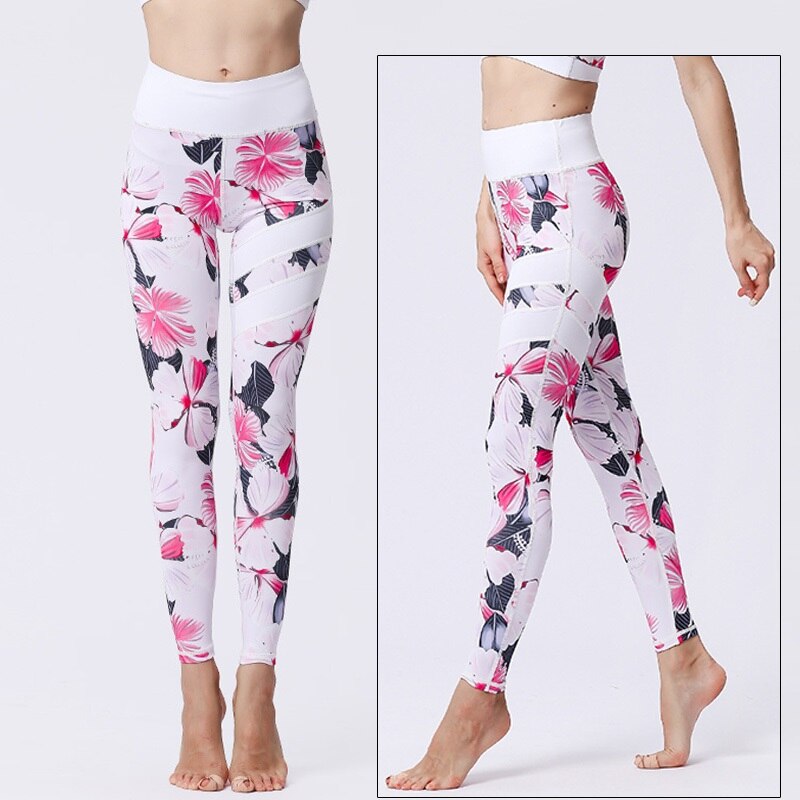 Mojoyce Cloud Hide Women Home Yoga Pants Fitness Gym Exercise Sports Leggings High Waist Sexy Long Print Tights Workout Running Trouser