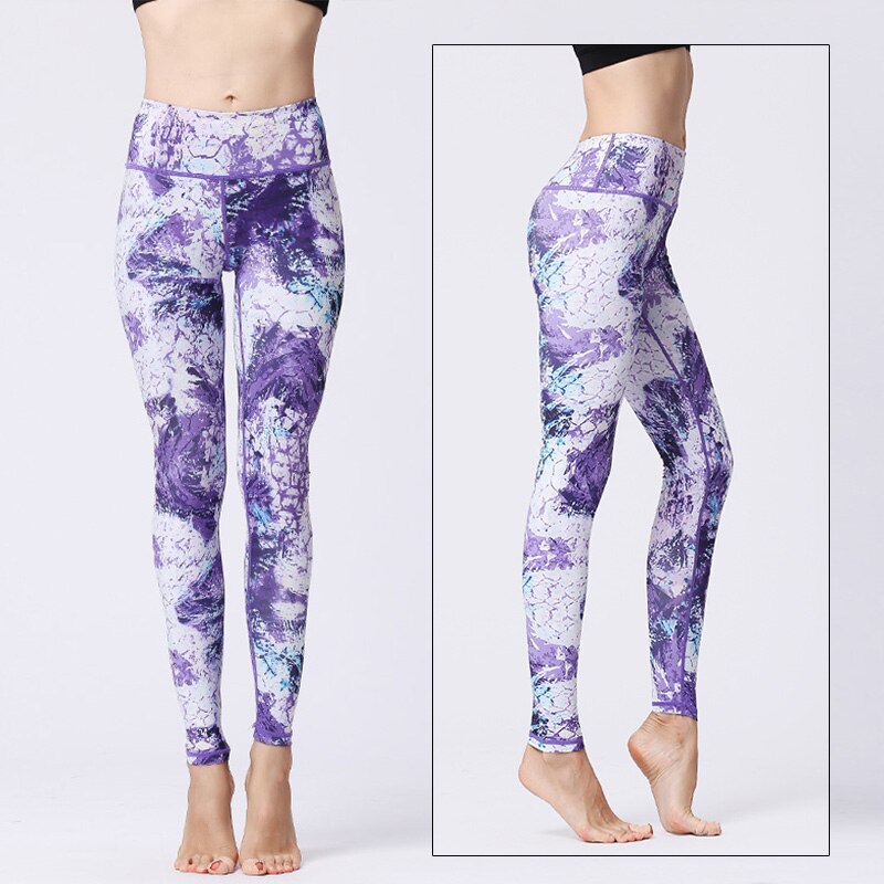 Mojoyce Cloud Hide Women Home Yoga Pants Fitness Gym Exercise Sports Leggings High Waist Sexy Long Print Tights Workout Running Trouser