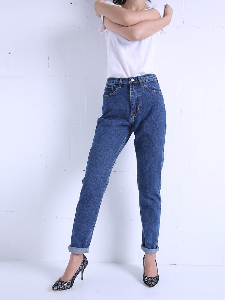 Harem Pants Vintage High Waist Jeans Woman Boyfriends Women's Jeans Full Length Mom Jeans Cowboy Denim Pants Vaqueros Mujer