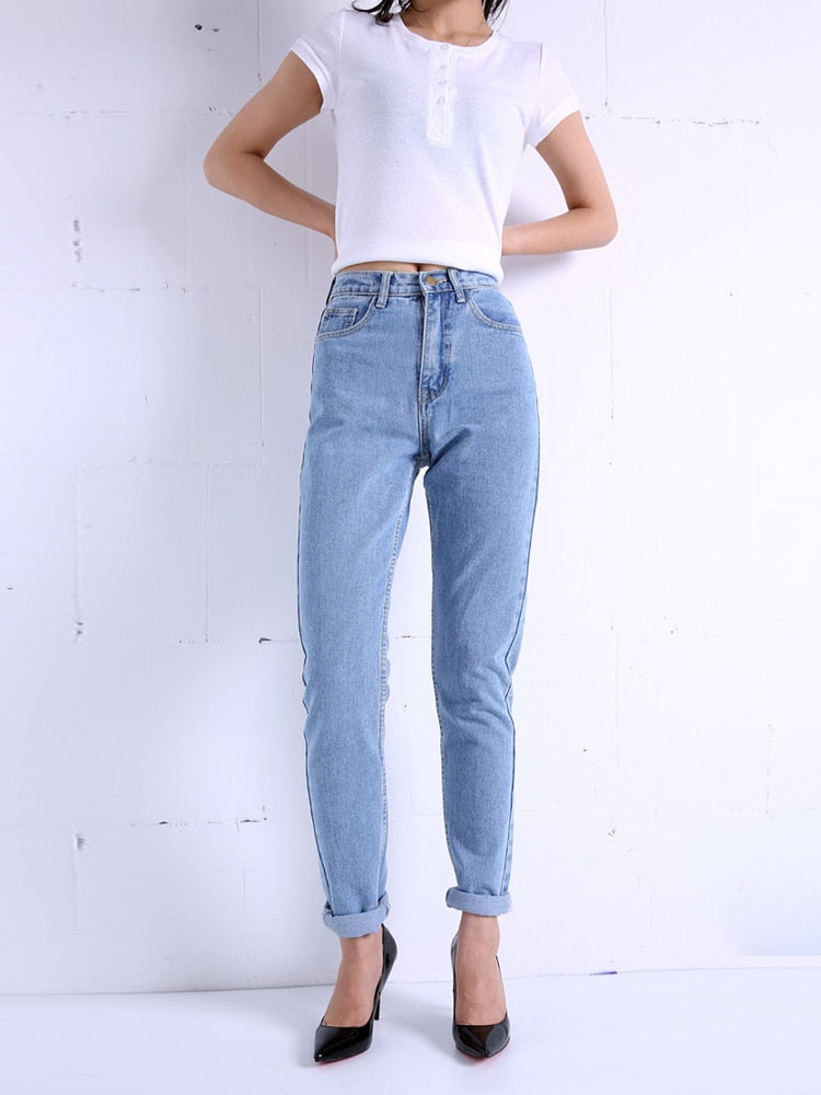 Harem Pants Vintage High Waist Jeans Woman Boyfriends Women's Jeans Full Length Mom Jeans Cowboy Denim Pants Vaqueros Mujer