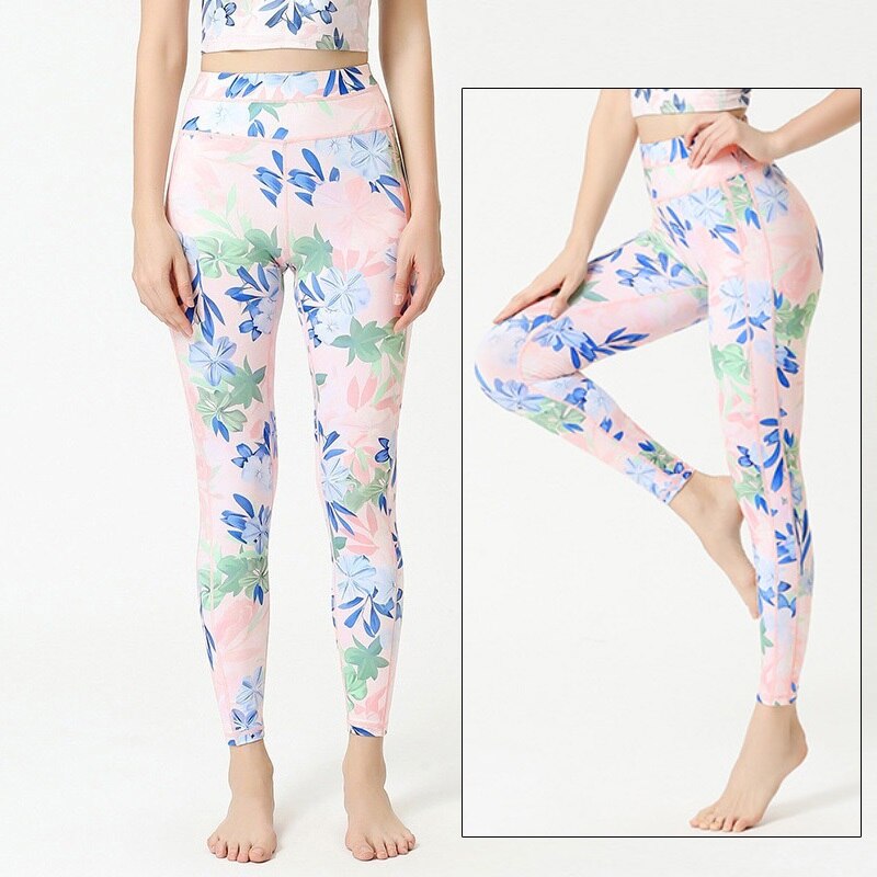 Mojoyce Cloud Hide Women Home Yoga Pants Fitness Gym Exercise Sports Leggings High Waist Sexy Long Print Tights Workout Running Trouser