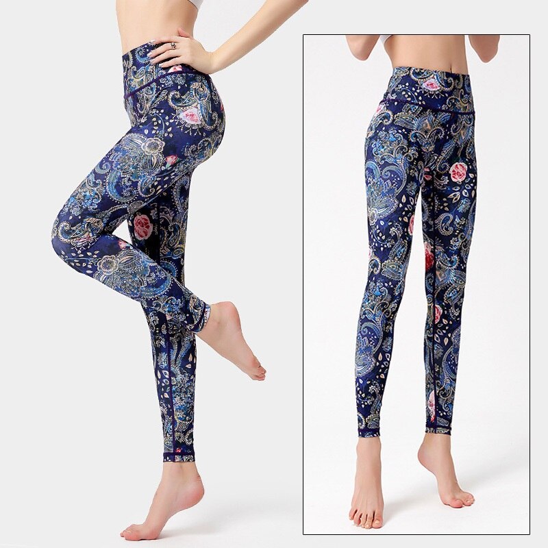 Mojoyce Cloud Hide Women Home Yoga Pants Fitness Gym Exercise Sports Leggings High Waist Sexy Long Print Tights Workout Running Trouser