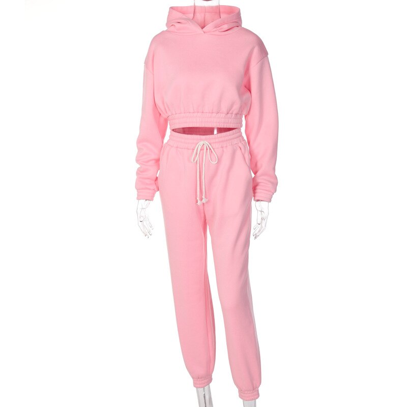 Mojoyce New Oversized Hoodie And Pants Set For Women Hooded Sporty Leggings Matching Tracksuit Two Piece Sets Womens Outfits