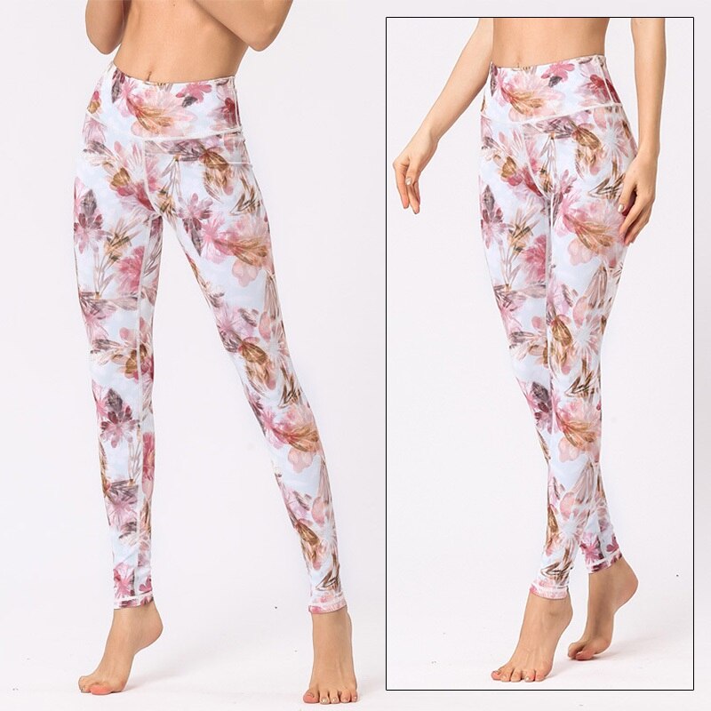 Mojoyce Cloud Hide Women Home Yoga Pants Fitness Gym Exercise Sports Leggings High Waist Sexy Long Print Tights Workout Running Trouser