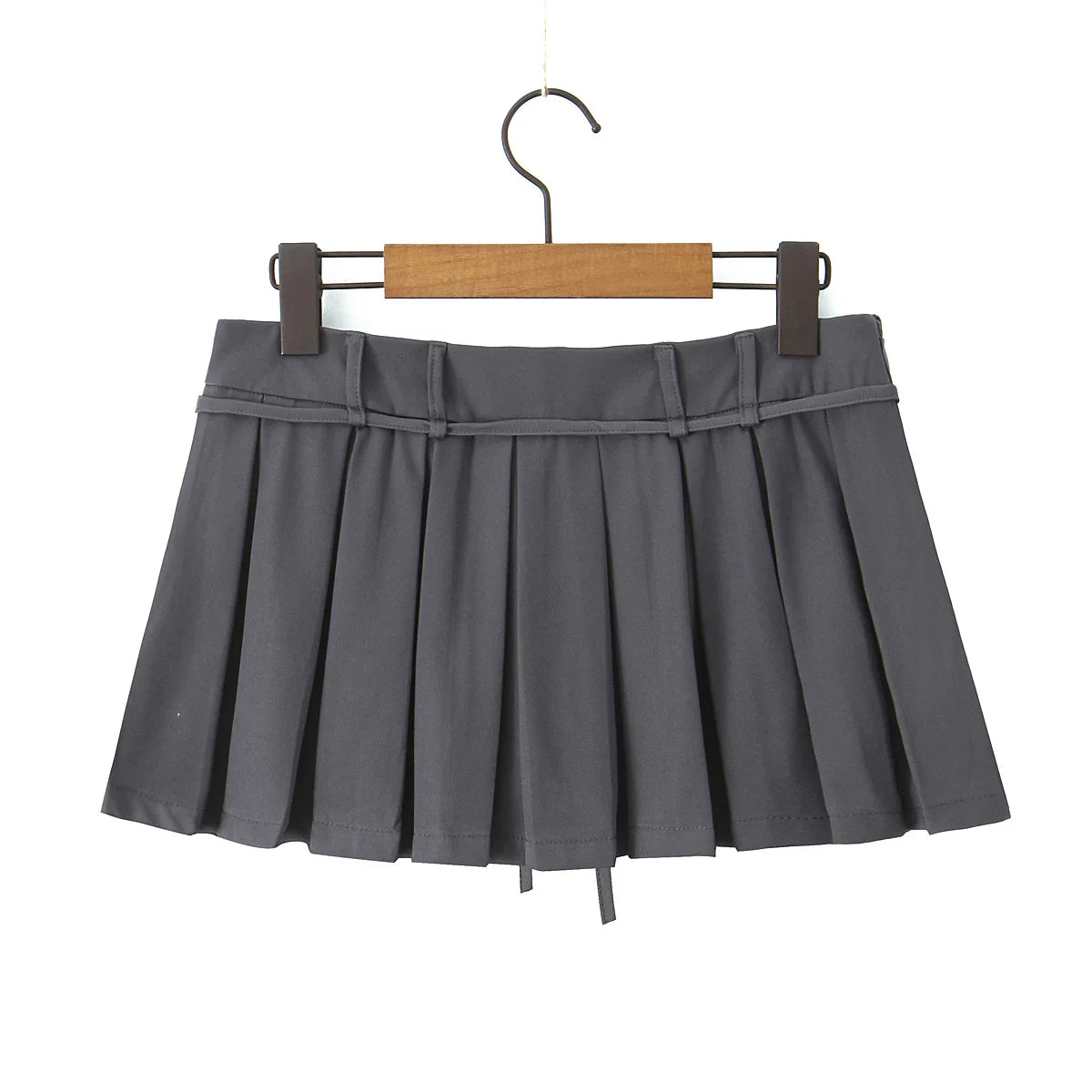 Korean Style Pleated Black Mini Skirt Cute White Skirt