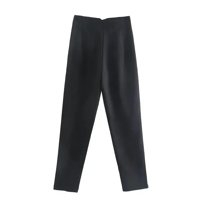 Baggy Wide Leg Loose Korean Casual Ankle Length High Waist Pants