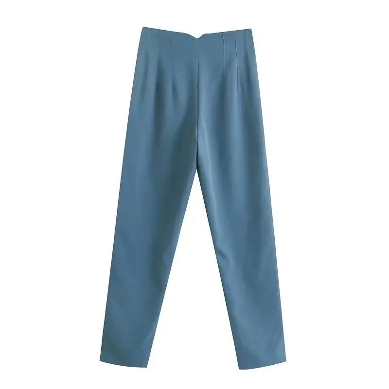 Baggy Wide Leg Loose Korean Casual Ankle Length High Waist Pants