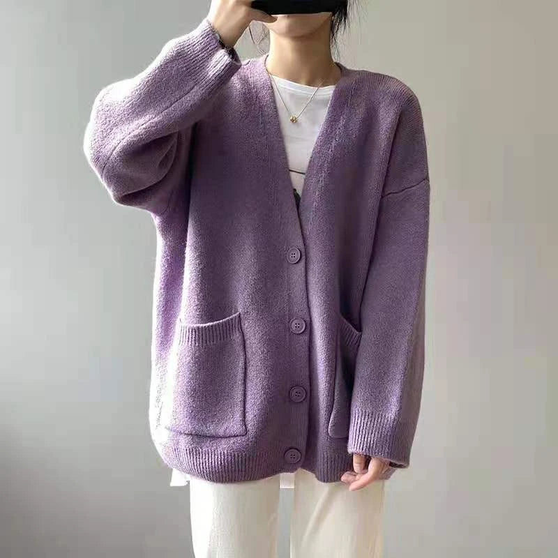 Stylish Fashionable Comfortable Cozy New Casual Slim Knitted Long Sleeve Cardigan Sweater