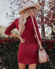 Americas Sweetheart Long Sleeve Dress - Wine - FINAL SALE