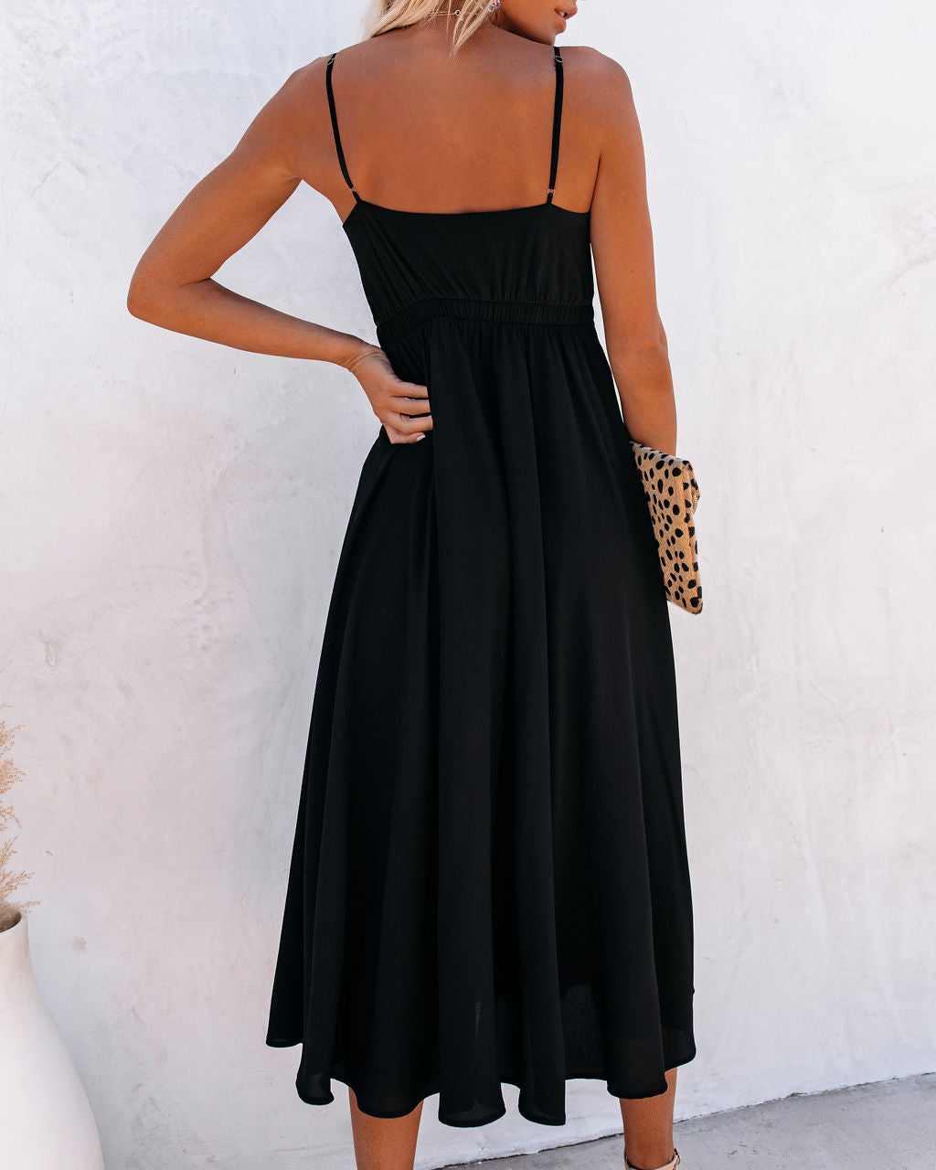 Anaya Cutout Midi Dress - Black - FINAL SALE