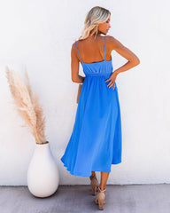 Anaya Cutout Midi Dress - Clean Blue - FINAL SALE