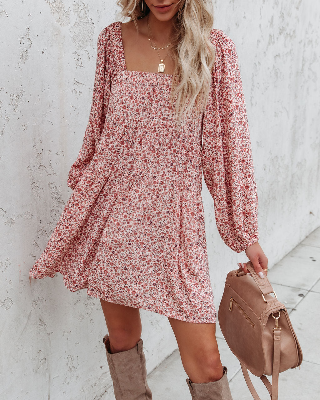 Aubree Pocketed Floral Babydoll Dress