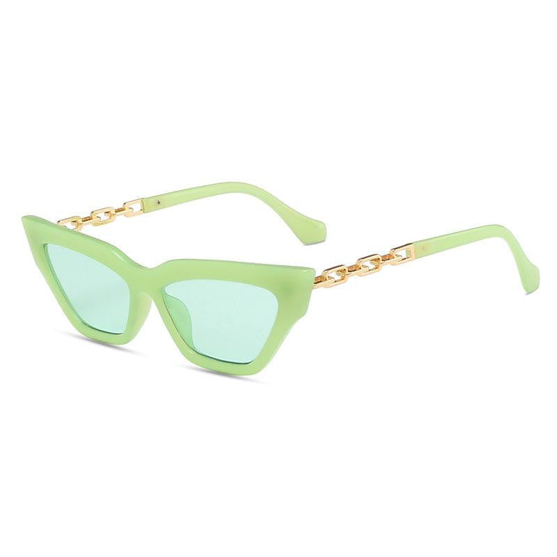 Grace Cat Eye Chain Strap Sunglasses