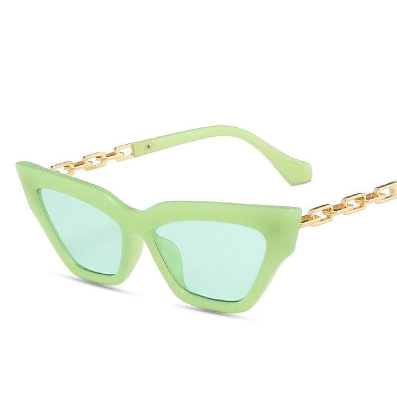 Grace Cat Eye Chain Strap Sunglasses