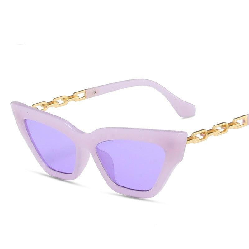 Grace Cat Eye Chain Strap Sunglasses