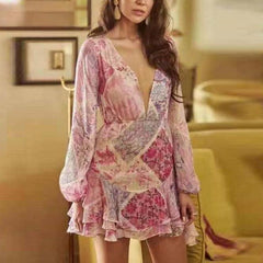 Hassie Deep V Mini Dress