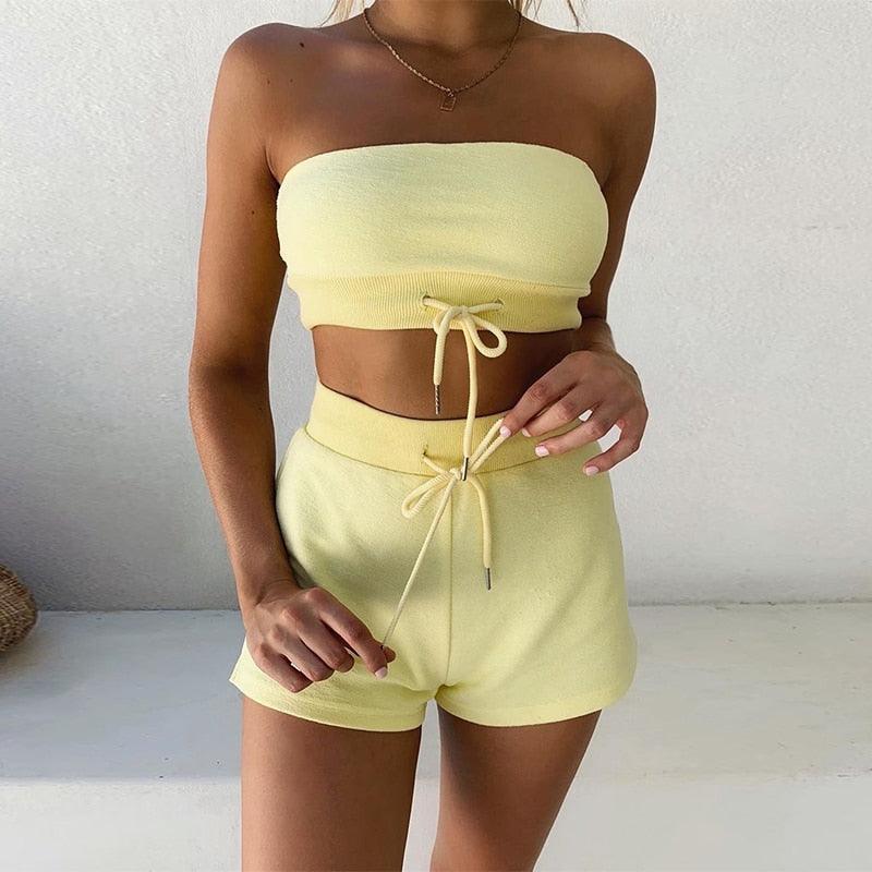 Josalyn Bandeau Top & Mini Shorts Set