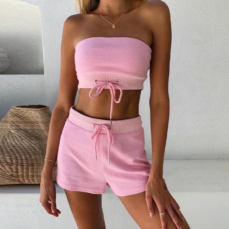 Josalyn Bandeau Top & Mini Shorts Set